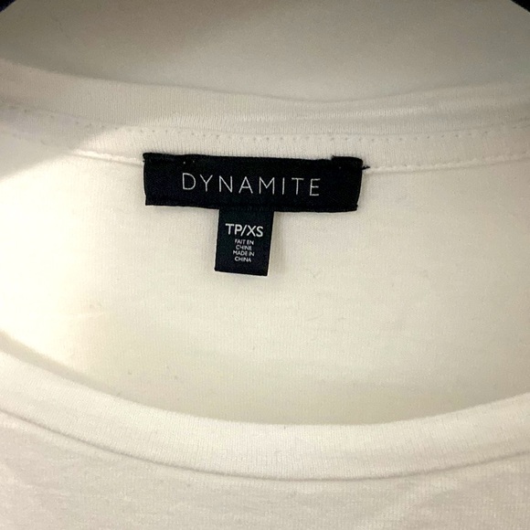 Dynamite White Side Cinch Baby Tee - Picture 4 of 4
